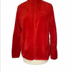 Women's IB Diffusion Fleece Red Zip-up sweater